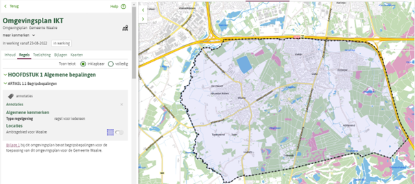 Locatie als werkingsgebied van artikel